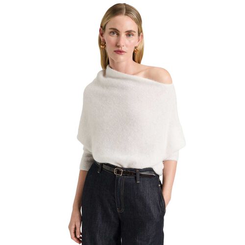 Veronika Maine Brushed Alpaca Wool Blend Asymmetric Knit